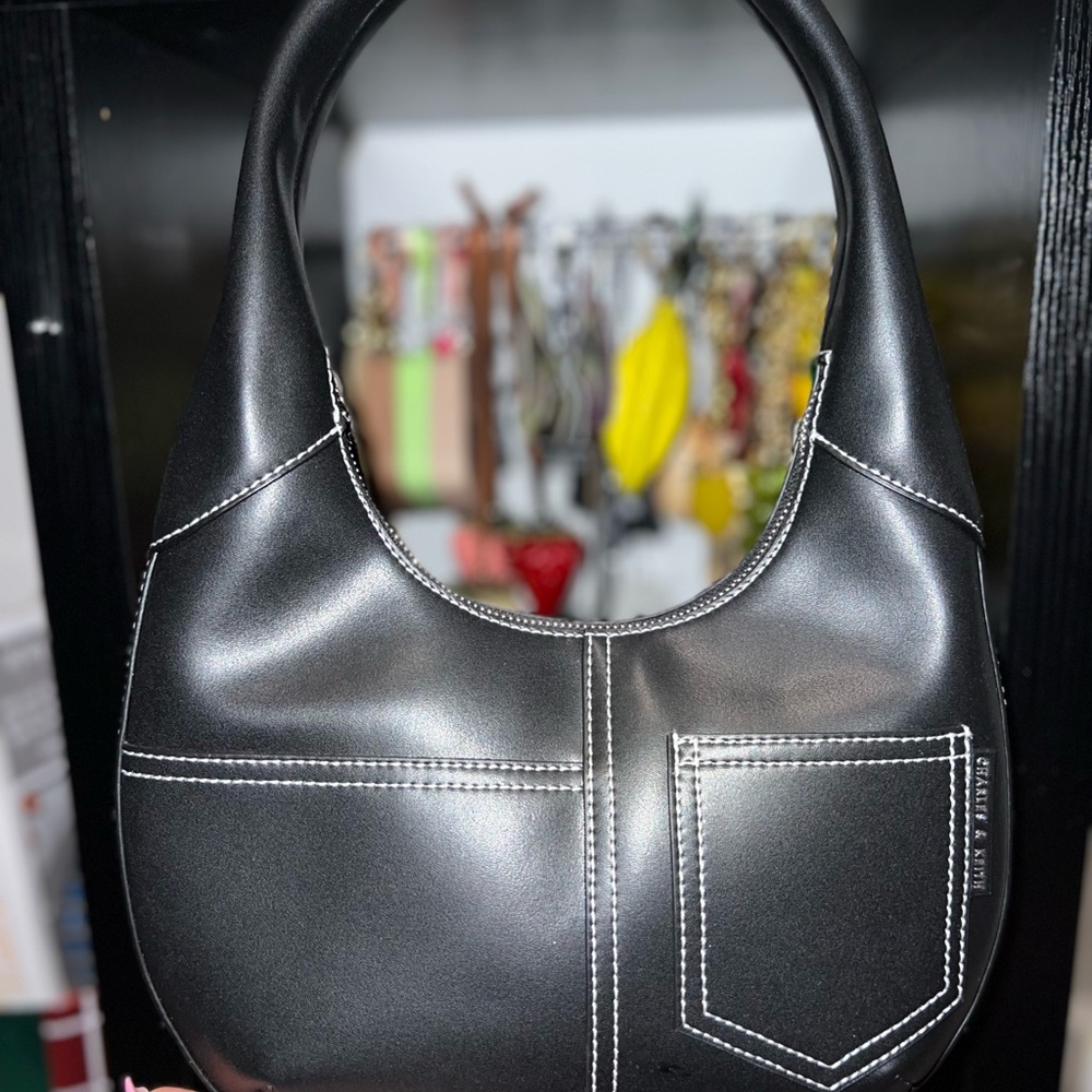 Charles and Keith Anthea Contrast Stitching Hobo Bag